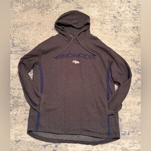 Denver Broncos NFL Hoodie Pullover Men’s Large Brown Football Sweatshirt